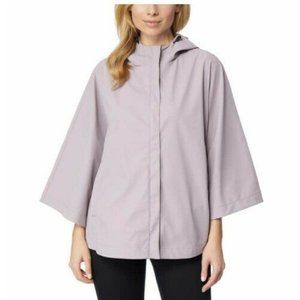 32 DEGREES Women Hooded Stylish Waterproof Durable Rain Poncho-- Gray